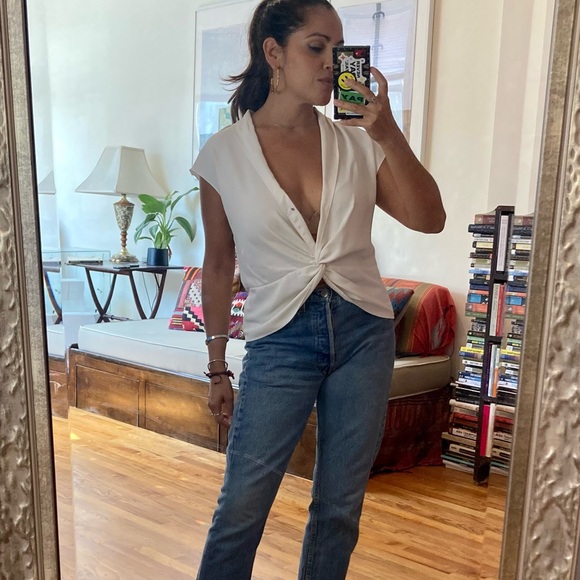 Amanda Uprichard Ivory summer milano blouse size S. Gently worn. - Picture 3 of 9